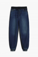 Pantaloni jogger denim albastru spălat