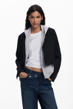 Pantaloni denim albastru deschis cropped flare