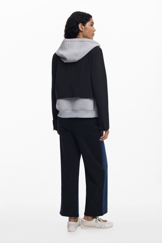 Pantaloni denim albastru deschis cropped flare