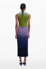 Rochie midi multicoloră din tulle, tip furou