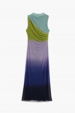 Rochie midi multicoloră din tulle, tip furou