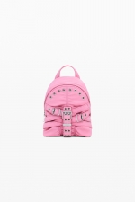 Rucsac mini roz lucios din nylon reciclabil