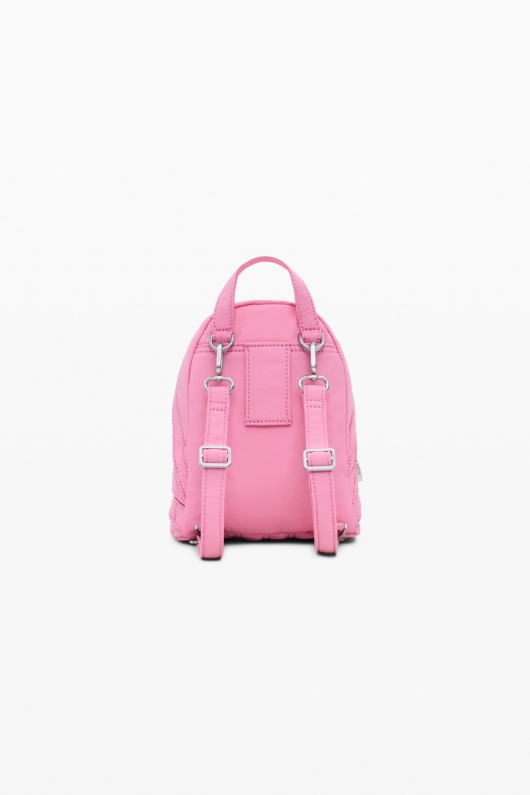 Rucsac mini roz lucios din nylon reciclabil