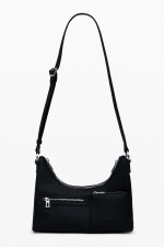 Geantă neagră 3‑în‑1 de umăr/crossbody