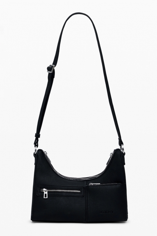 Geantă neagră 3‑în‑1 de umăr/crossbody