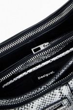 Geantă neagră 3‑în‑1 de umăr/crossbody
