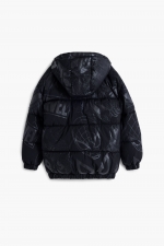 Geacă puffer neagră copii cu print Spiderman™