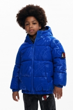 Geacă puffer albastră copii cu print Spiderman™