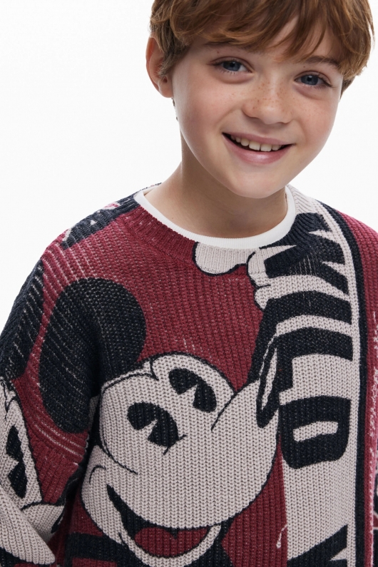Pulover negru copii cu print Mickey Mouse™