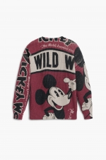 Pulover negru copii cu print Mickey Mouse™