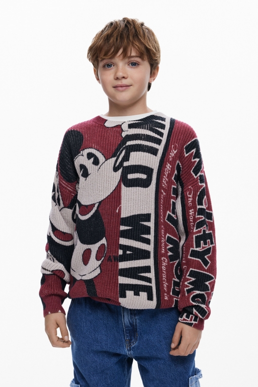 Pulover negru copii cu print Mickey Mouse™