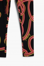 Colanți negri mulați cu print piele de șarpe