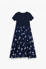 Rochie midi 2 în 1 cu pulover detașabil floral