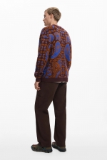 Cardigan paisley multicolor cu nasturi