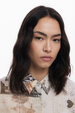 Cămașă multicoloră cu print boho vintage