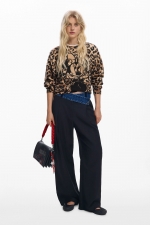 Pulover animal print cu broderie Minnie Mouse™