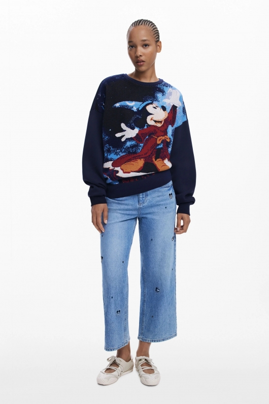 Hanorac albastru regular cu imprimeu Mickey Mouse™