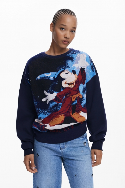 Hanorac albastru regular cu imprimeu Mickey Mouse™