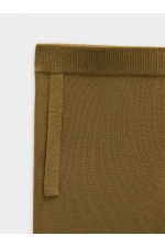 Pantaloni tricotati verzi cu benzi laterale
