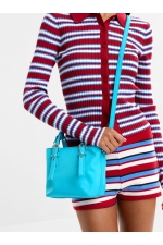 Geantă tote mică albastră din material textil