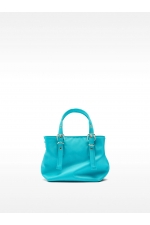 Geantă tote mică albastră din material textil
