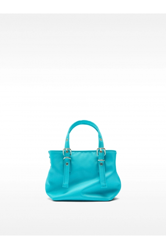 Geantă tote mică albastră din material textil