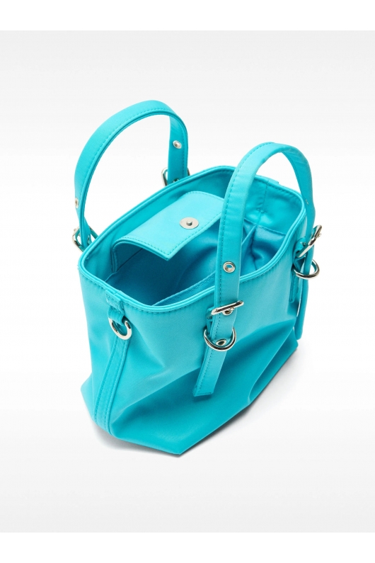 Geantă tote mică albastră din material textil