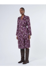 Rochie cămașă midi din vâscoză cu imprimeu multicolor