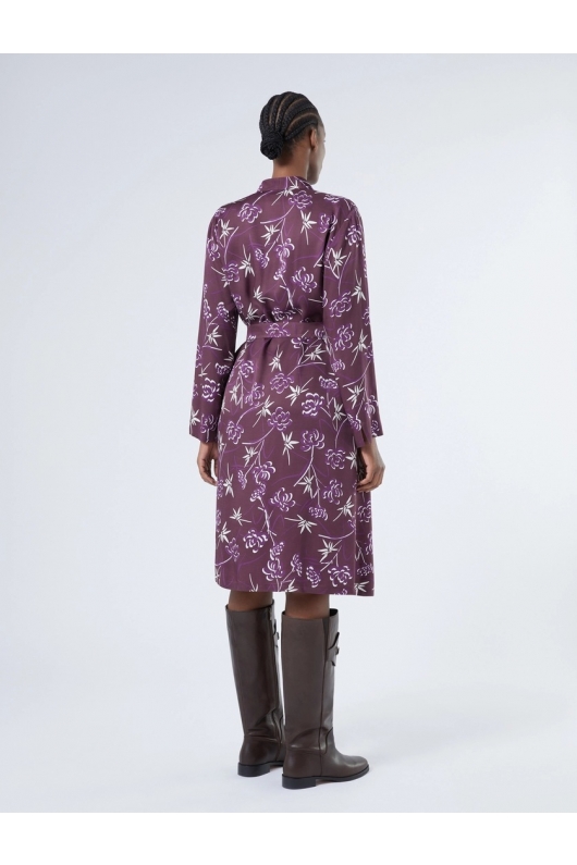 Rochie cămașă midi din vâscoză cu imprimeu multicolor