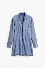 Rochie scurtă denim albastru deschis, slim