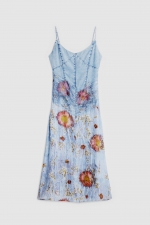 Rochie midi cu dantelă și print floral