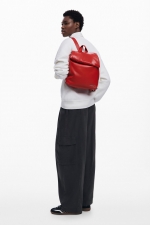RUCSAC ROSU DIN PIELE