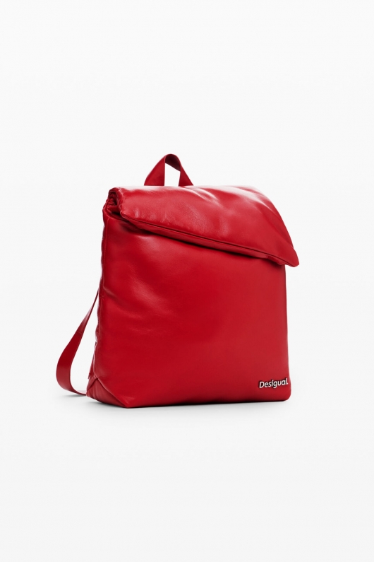 RUCSAC ROSU DIN PIELE