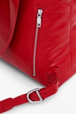 RUCSAC ROSU DIN PIELE