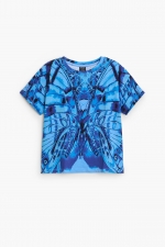 TRICOU ALBASTRU CU PRINT FLUTURE