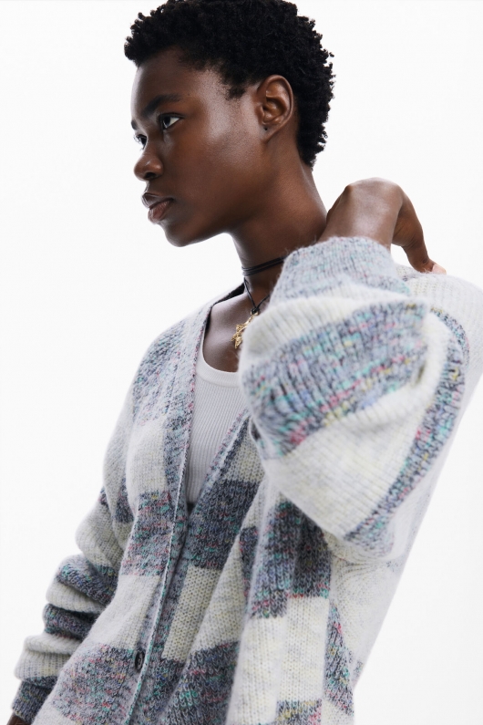 CARDIGAN CU PRINT IN DUNGI