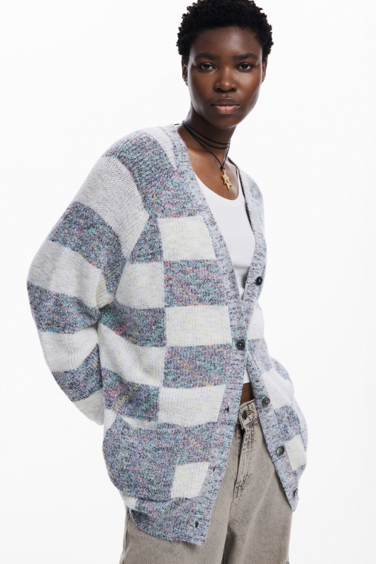 CARDIGAN CU PRINT IN DUNGI