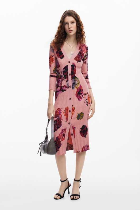 ROCHIE TRICOT CU PRINT MULTICOLOR