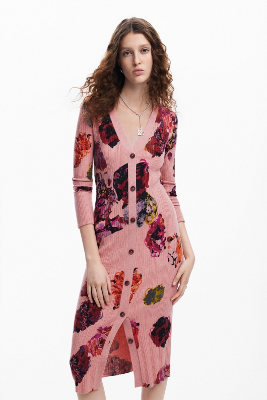 ROCHIE TRICOT CU PRINT MULTICOLOR