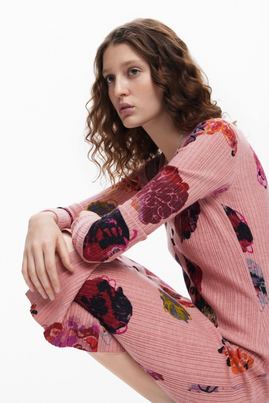 ROCHIE TRICOT CU PRINT MULTICOLOR