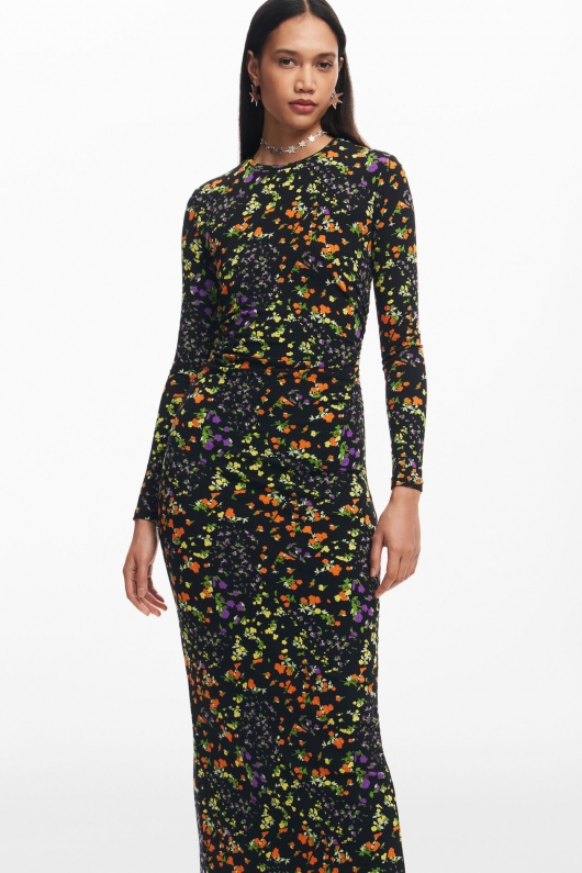 ROCHIE MIDI CU PRINT FLORAL