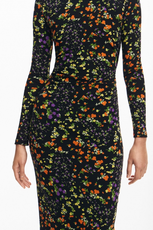 ROCHIE MIDI CU PRINT FLORAL
