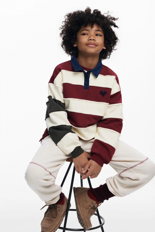BLUZA POLO CU PRINT IN DUNGI