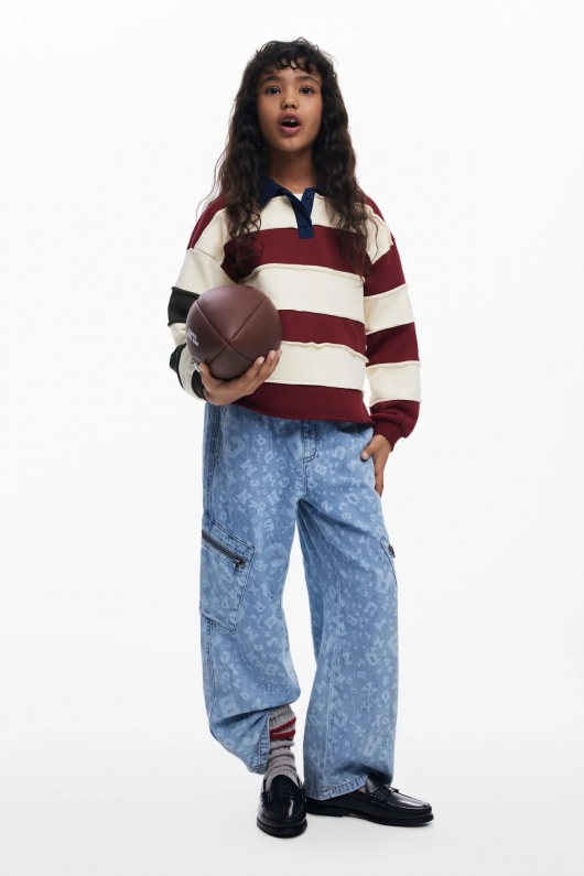 BLUZA POLO CU PRINT IN DUNGI