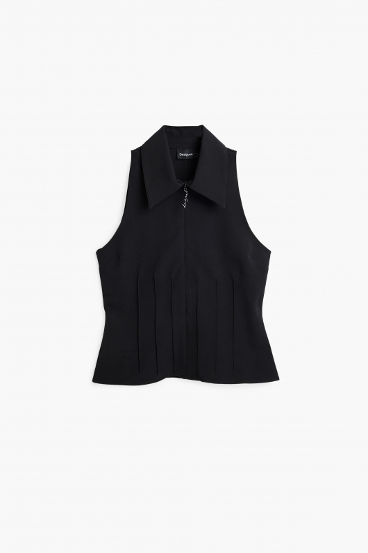 BLUZA NEAGRA FARA MANECI