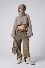 PANTALONI DENIM CU PRINT