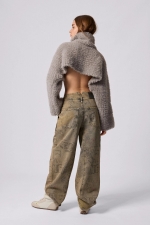 PANTALONI DENIM CU PRINT