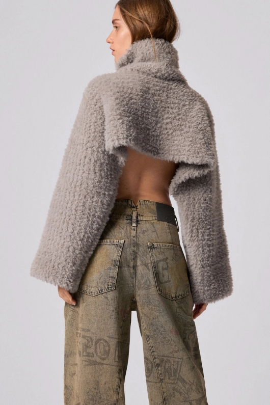 PANTALONI DENIM CU PRINT