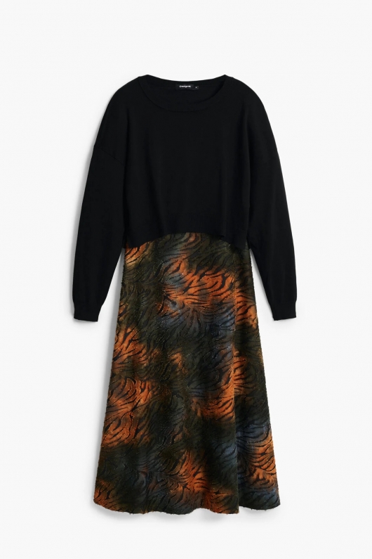 ROCHIE ANIMAL PRINT CU PULOVER DETASABIL