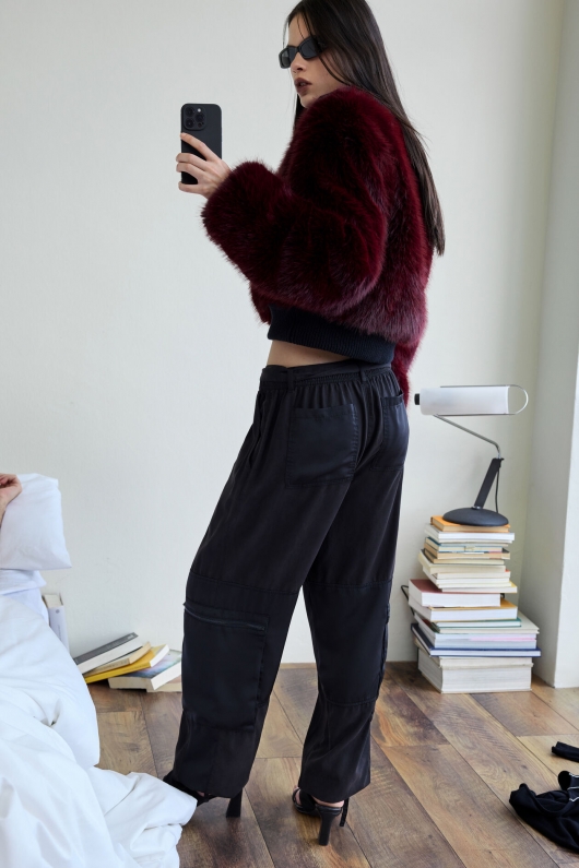 PANTALONI NEGRI DIN LYOCELL